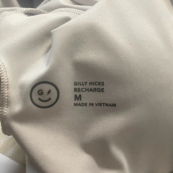 Gilly Hicks Recharge Light Gray Active Recharge square neckline cropped top yoga - Picture 4 of 7